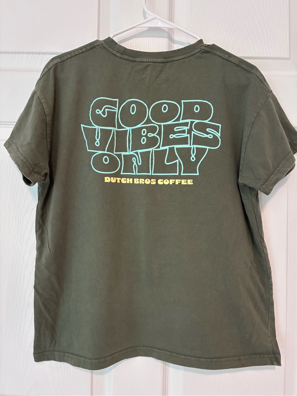 Dutch Bros Olive Green Logo T‑Shirt